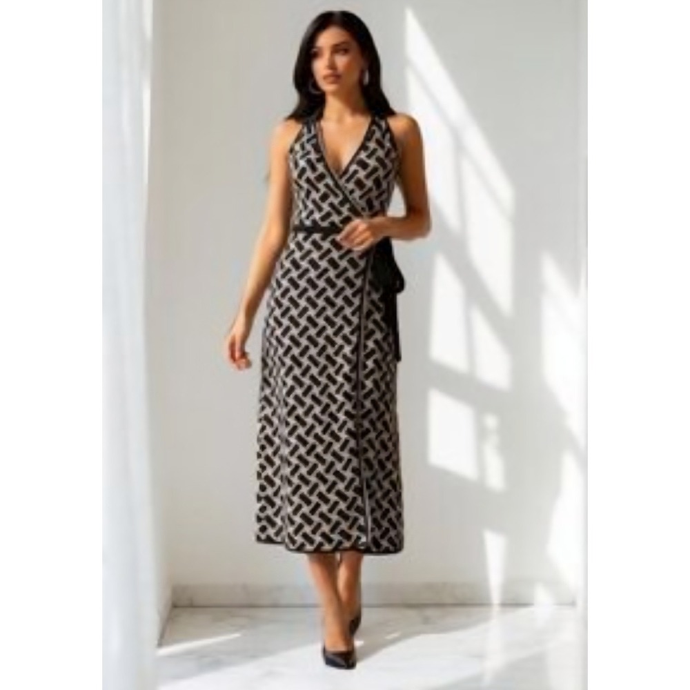 Diane von Furstenberg Women's Wrap Sleeveless Limited Edition Dress (Size XXL) - Picture 2 of 14